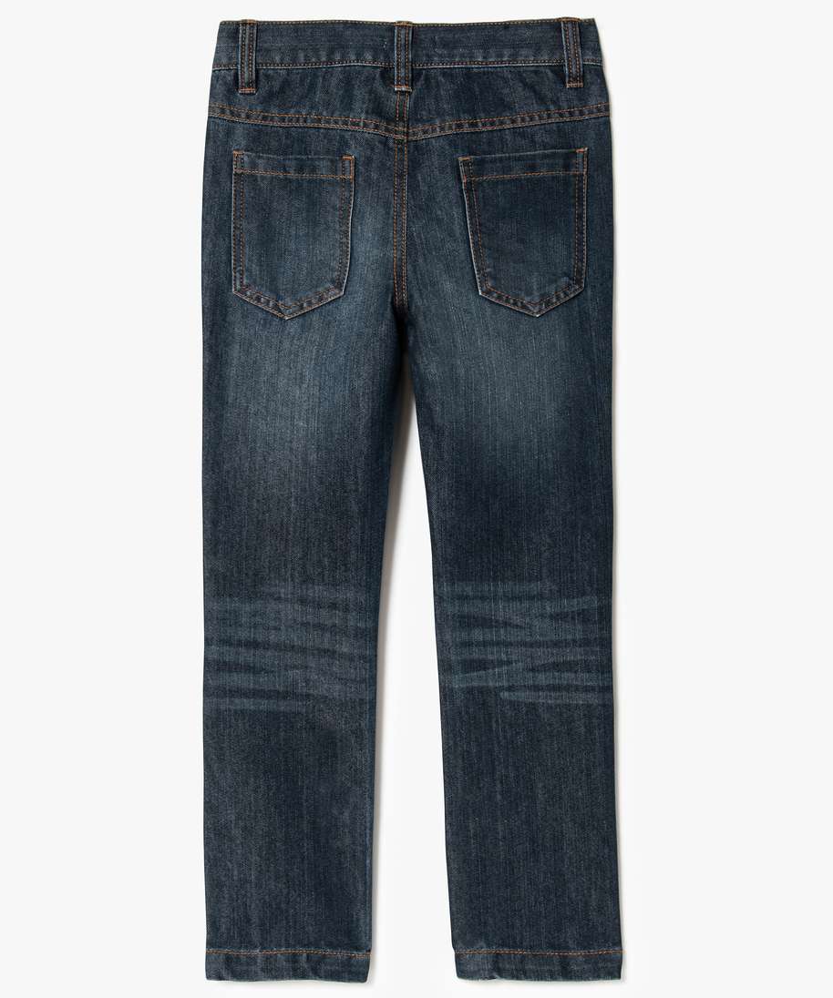 Jean garçon coupe large délavé gris | GEMO Jean garçon coupe large délavé gris | GEMO