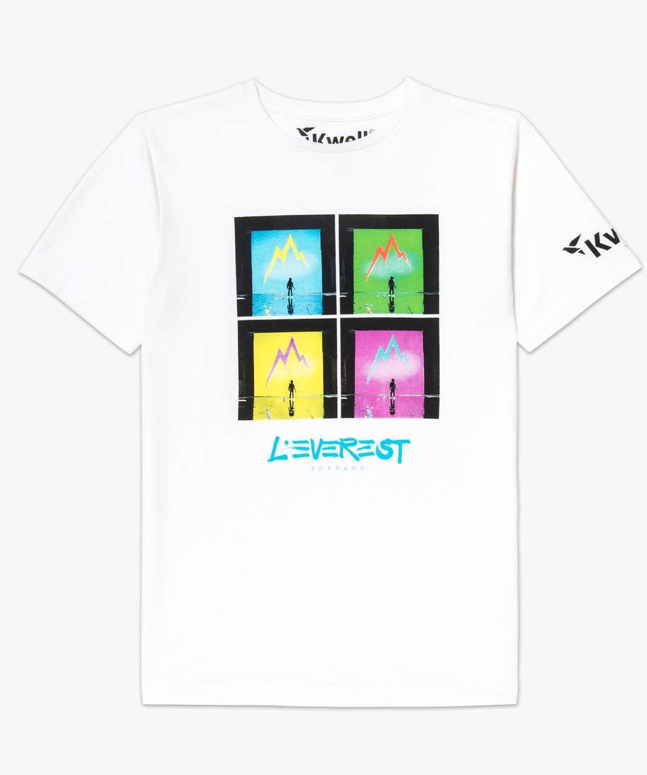 tee shirt imprime kwell by soprano blanc tee shirts
