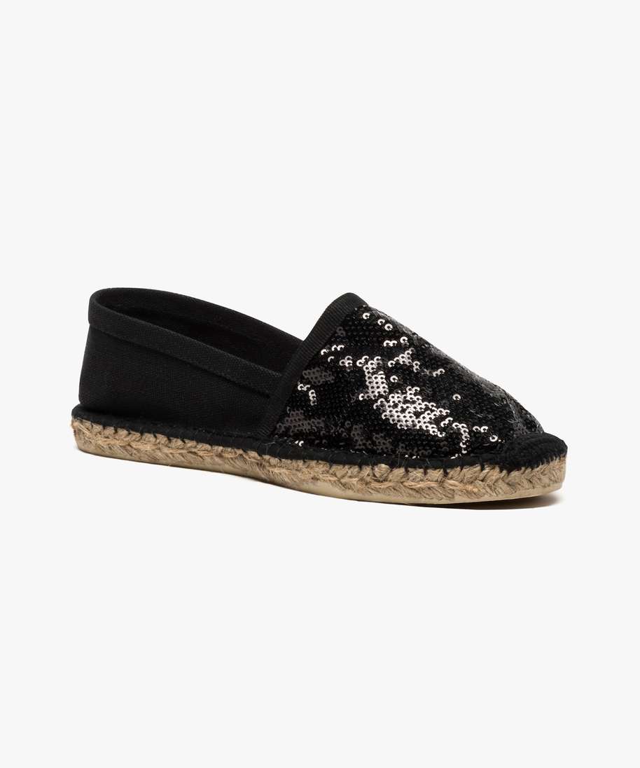 espadrille femme noir paillette