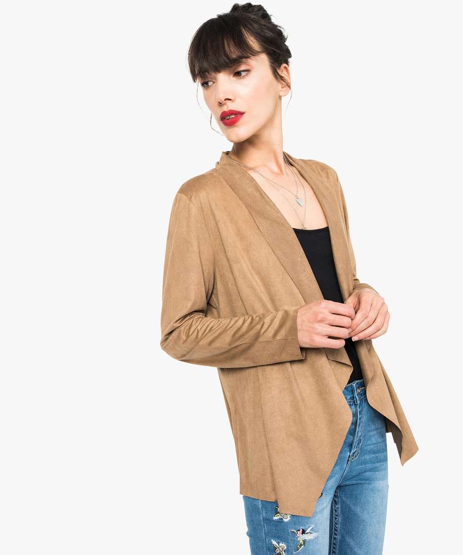 Gilet peau de peche femme hotsell