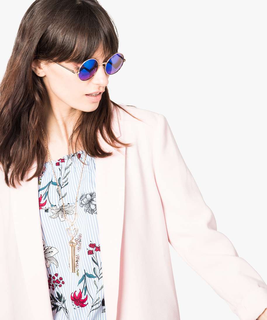 lunettes rondes bleues femme