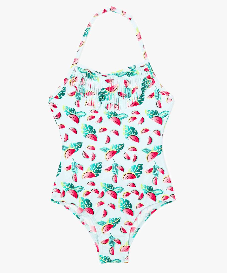 Maillot De Bain Une Piece A Motifs Pasteques Et Touches Dorees Imprime Maillots De Bain Bebe Gemo