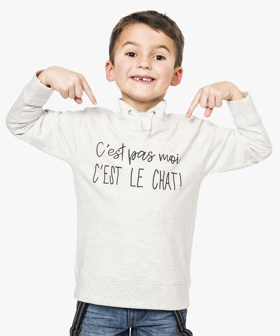Sweat avec col montant best sale
