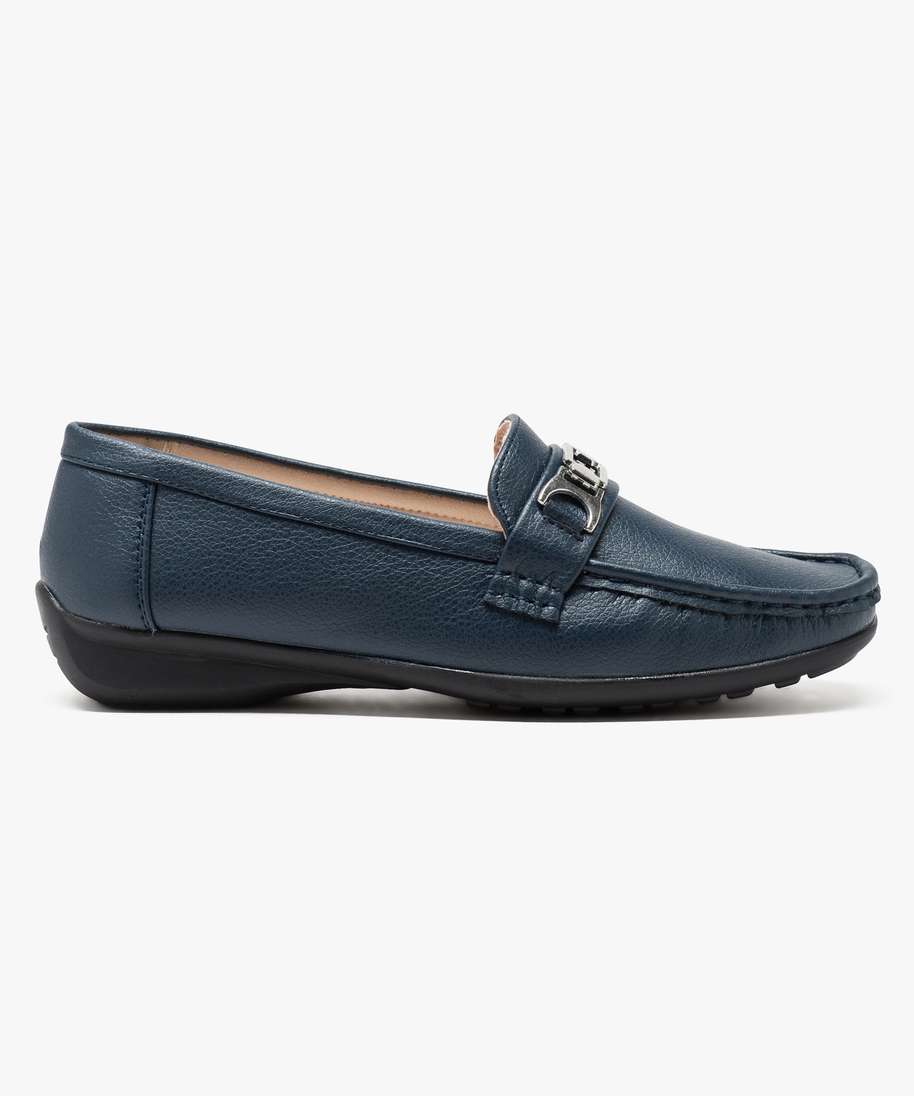 Mocassins Bleu Marine Joyks Made In Italy Taille 35 (US 5) Neufs Dans Boîte - Suède Bleu Et Vert
