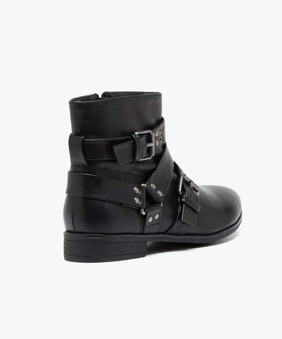 boots esprit rock avec brides cloutees noir ventes privees femme ah17 gemo hors menu GEMO