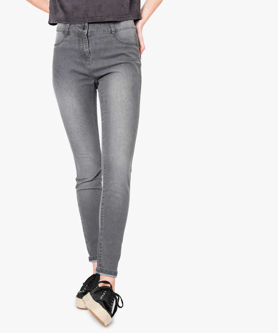 Jean skinny taille basse femme sales