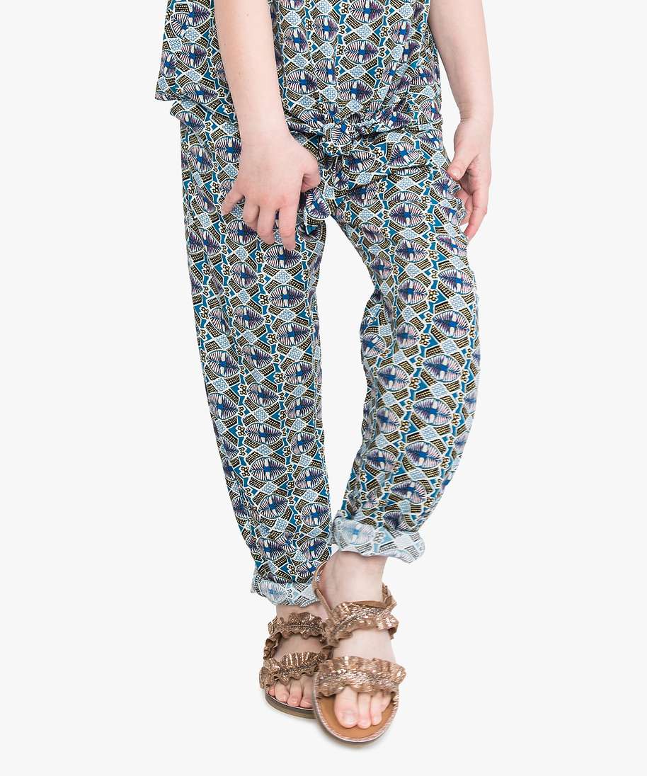 Pantalon deals fluide coloré