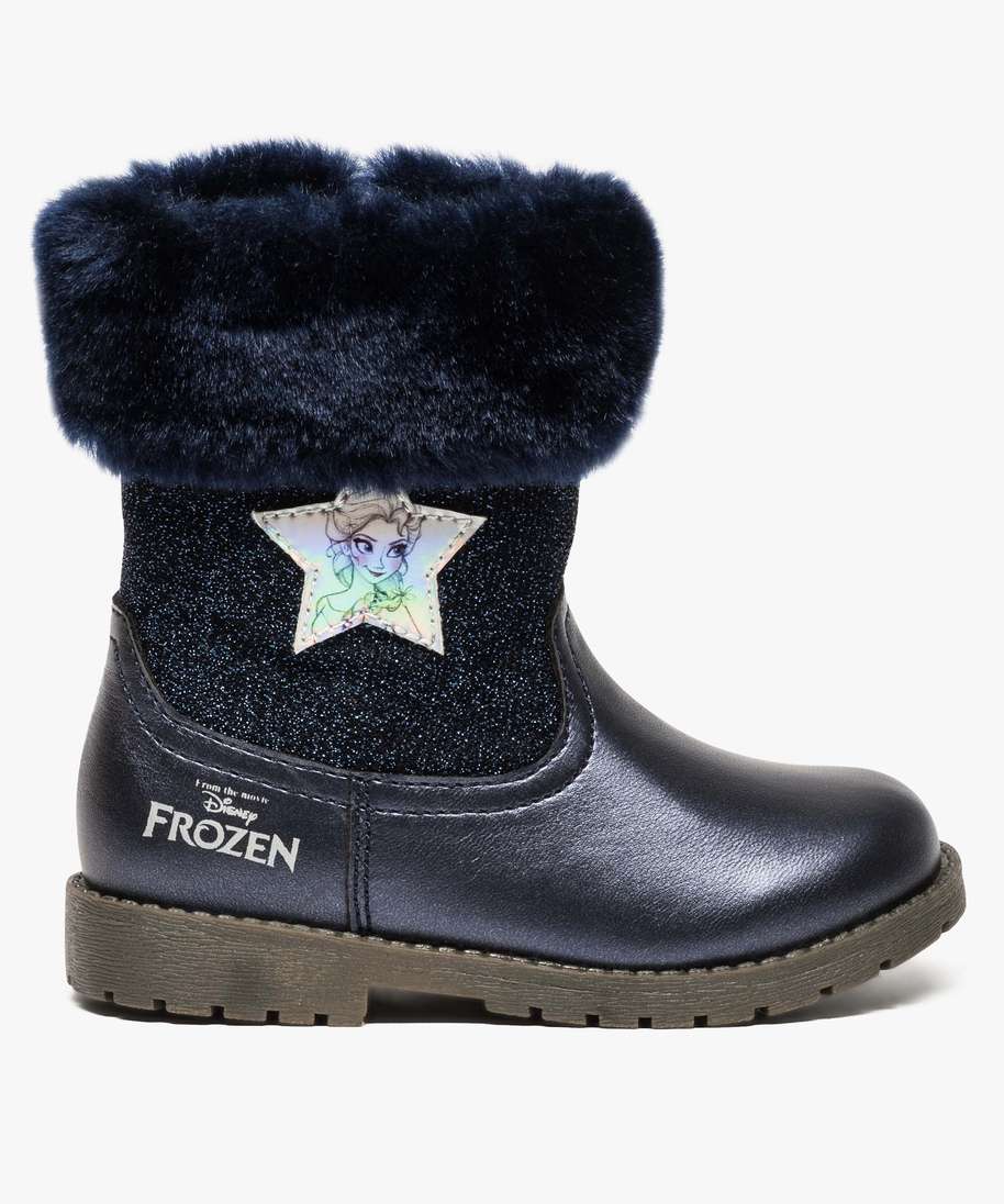 bottines tige souple la reine des neiges bleu fille GEMO