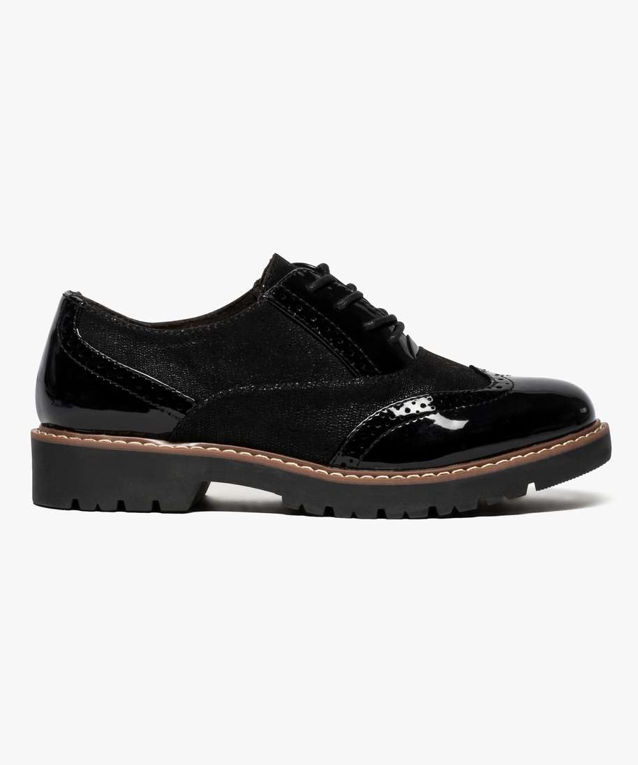 Derbies bi matiere femme sale