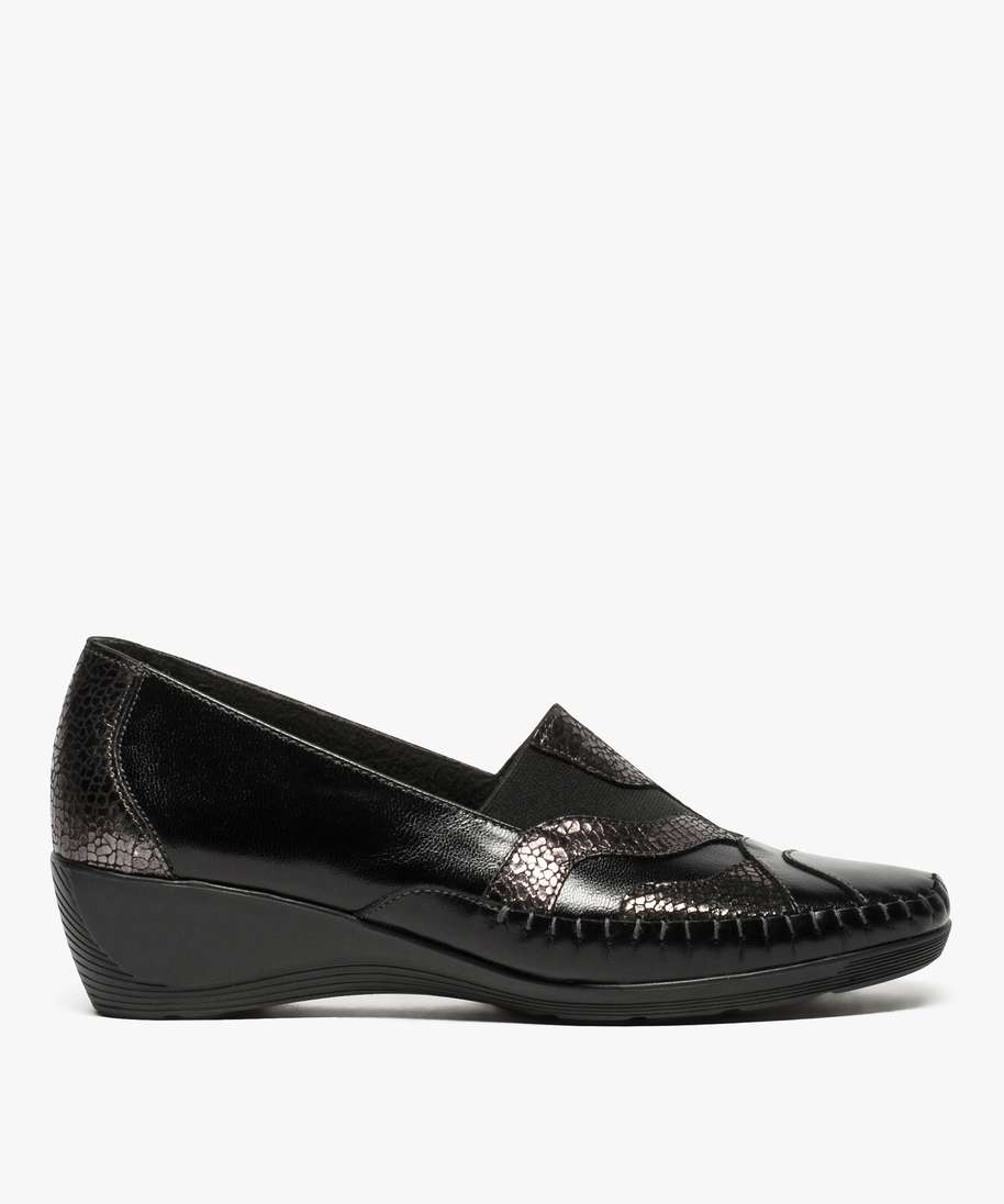Mocassin femme talon compensé on sale