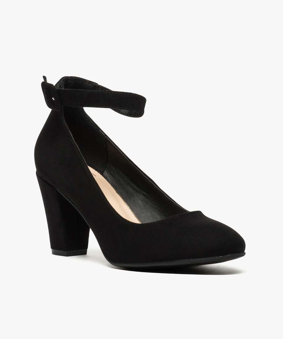 Escarpin suedine noir outlet