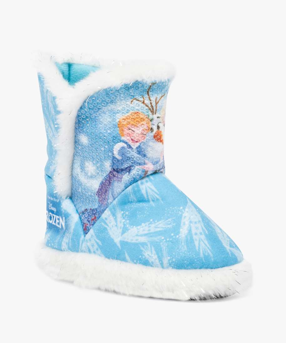 chaussons montants disney la reine des neiges bleu fille GÉMO