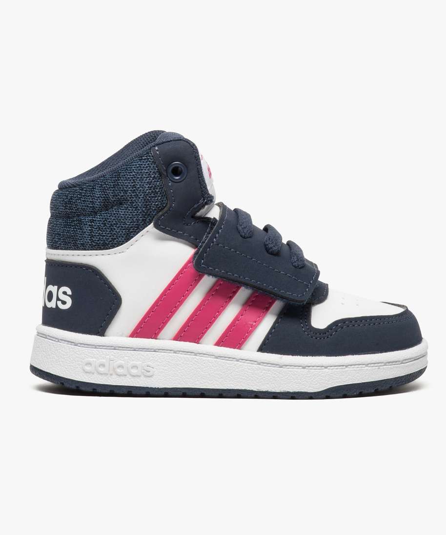 Gemo chaussures fille basket mi-montante a scratch - adidas hoops mid 2.0 i  blanc baskets et tennis bebe | GÉMO