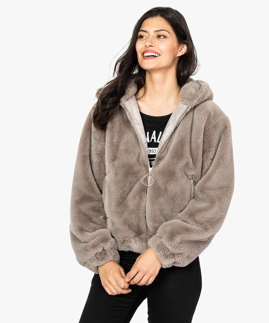 Sweat fourrure on sale femme