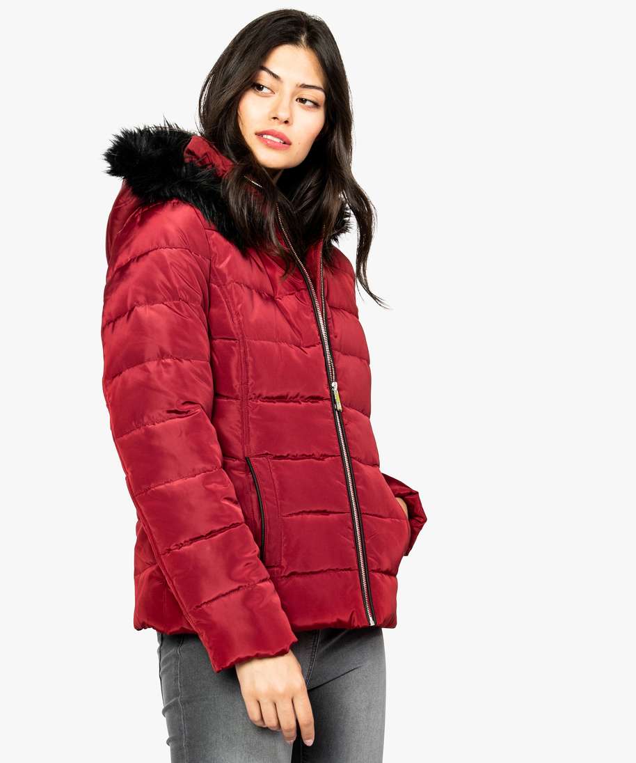 manteau doudoune rouge