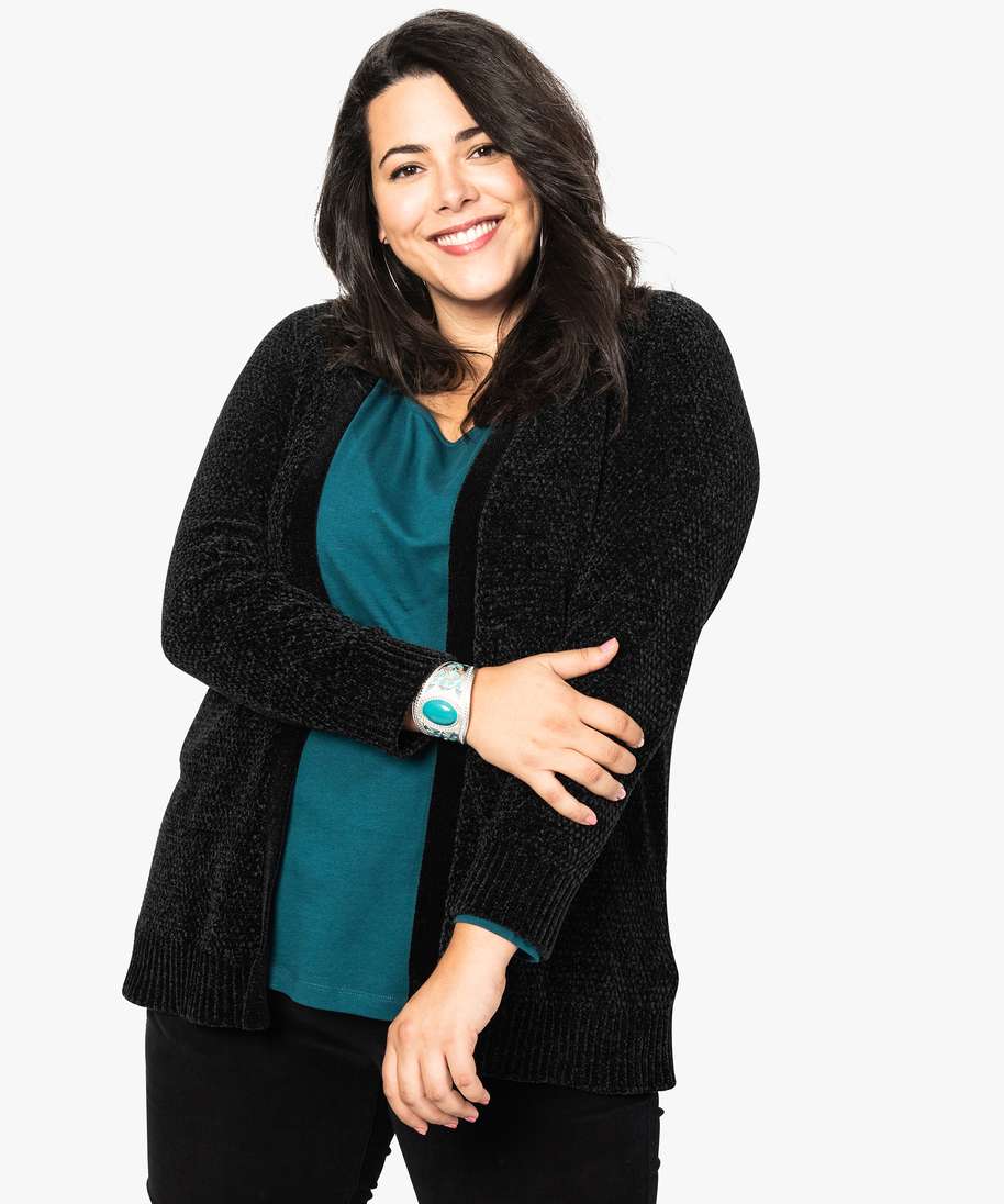 Gilet maille on sale chenille femme