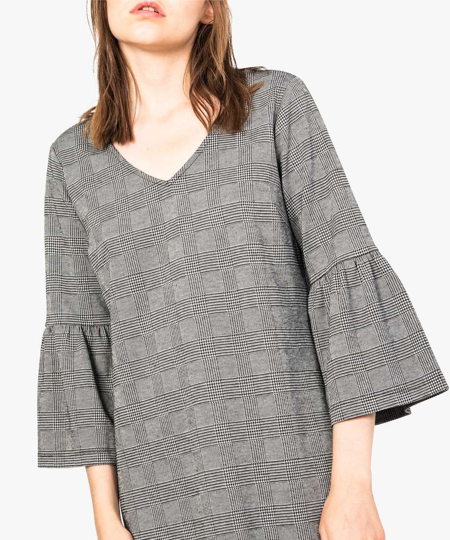 robe prince de galles imprime femme GEMO