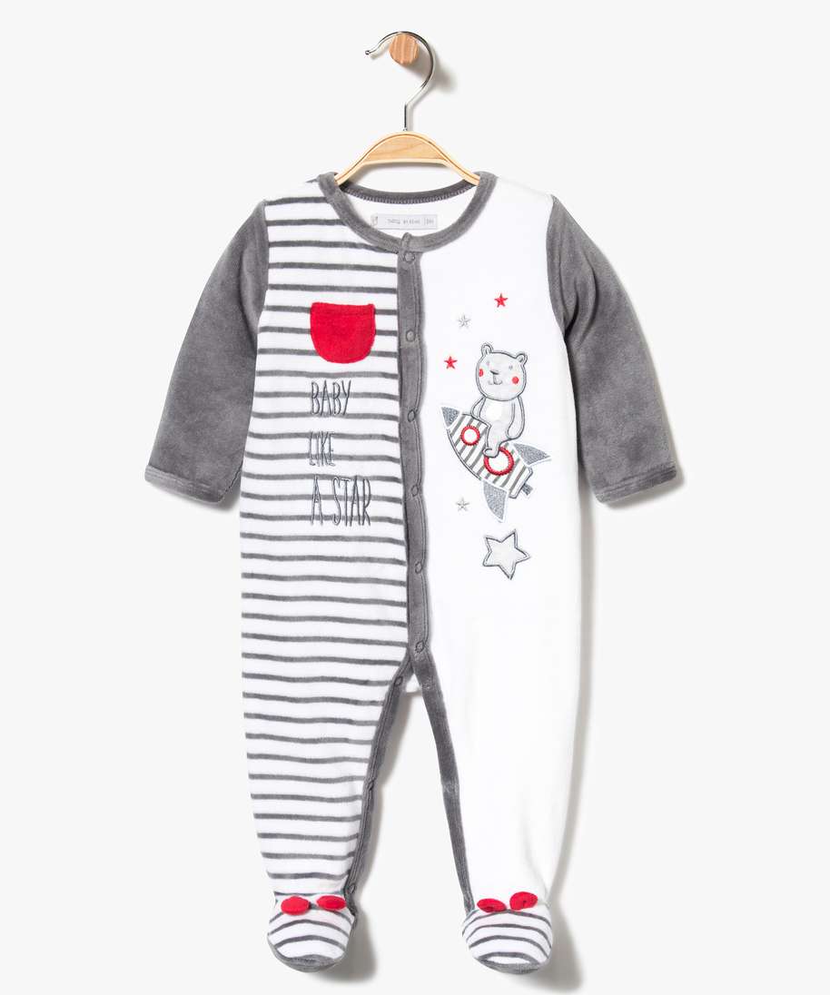 Combinaison pyjama garçon avec motif nounours Gemo Garçon Vêtements Sous-vêtements vêtements de nuit Pyjamas 