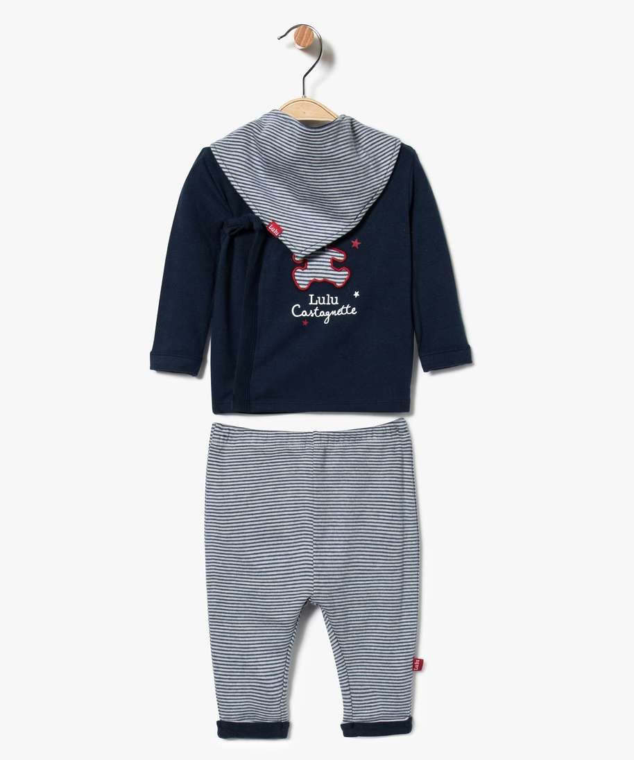 Gemo Vetements Garcon Pyjama Bebe Garcon 2 Pieces Avec Foulard Assorti Lulu Castagnette Bleu Bebe Gemo Gemo Vetements Garcon Pyjama Bebe Garcon 2 Pieces Avec Foulard Assorti Lulu Castagnette Bleu Bebe Gemo