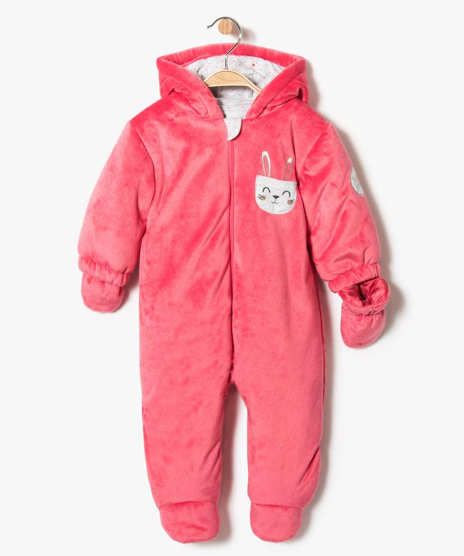 Gemo Vetements Fille Combinaison Pilote En Velours Avec Lapin Brode Rose Bebe Gemo Gemo Vetements Fille Combinaison Pilote En Velours Avec Lapin Brode Rose Bebe Gemo