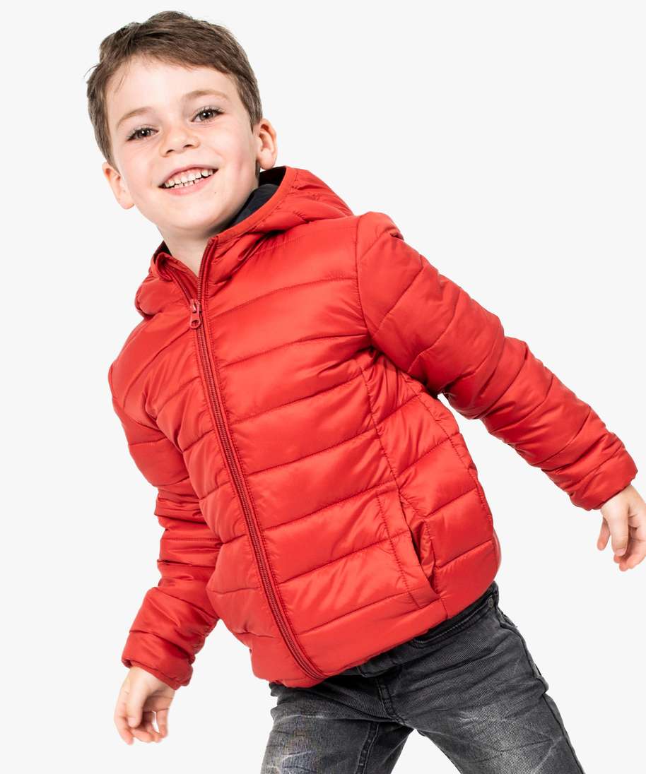 doudoune legere avec capuche rouge blousons et vestes garcon GEMO