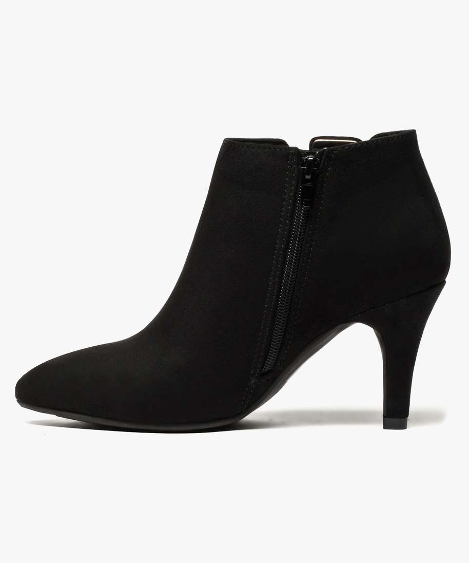bottine a talon ajouree a la cheville noir bottines et boots femme GÉMO