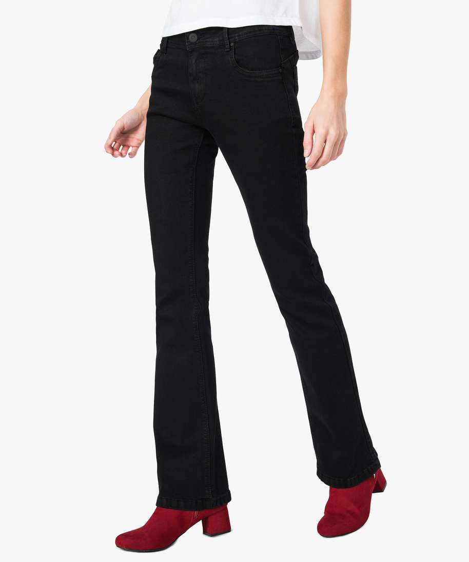 Jean flare noir femme cheap