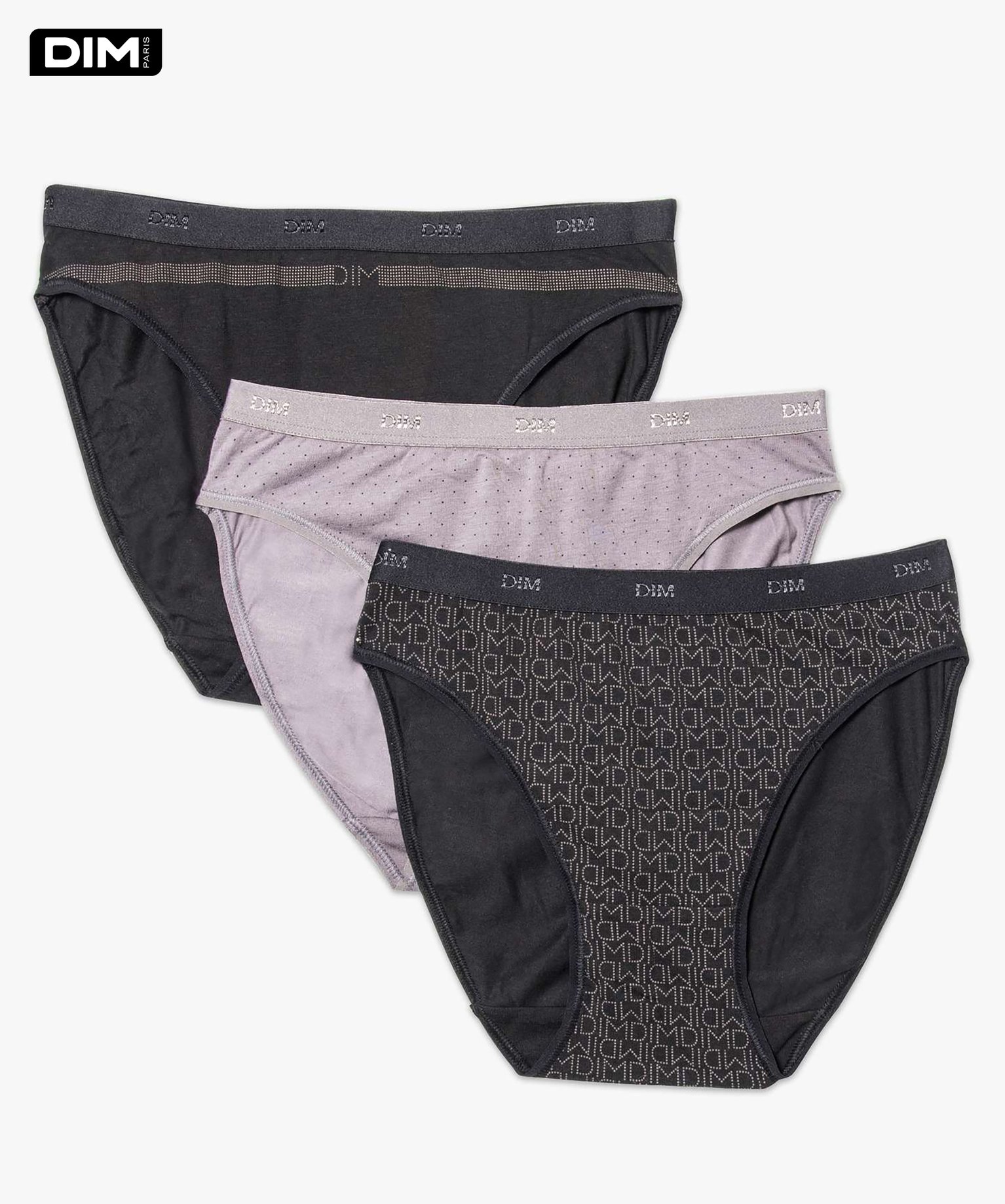 lot de 3 slips pockets de dim noir culottes femme GEMO