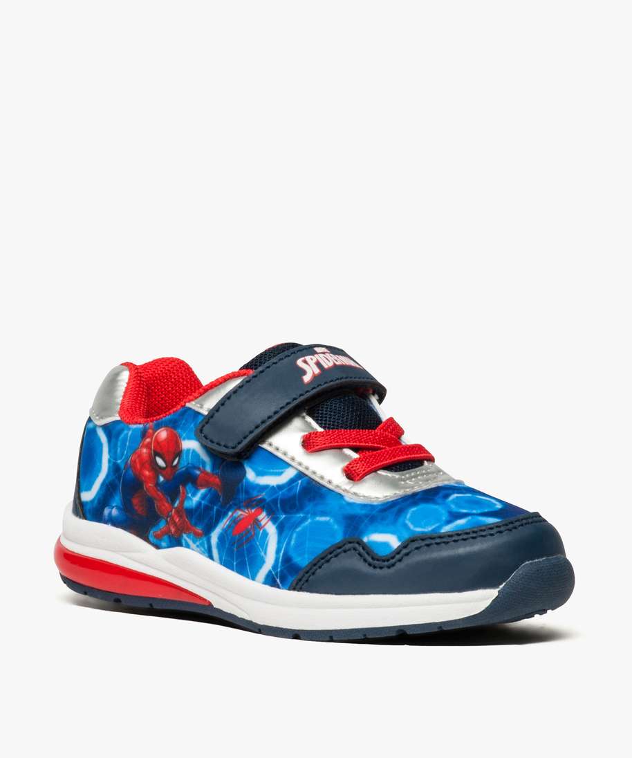 baskets garcon a semelle lumineuse spiderman bleu baskets