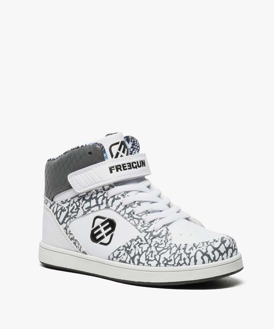 baskets montantes garcon bicolores freegun blanc baskets garcon GEMO