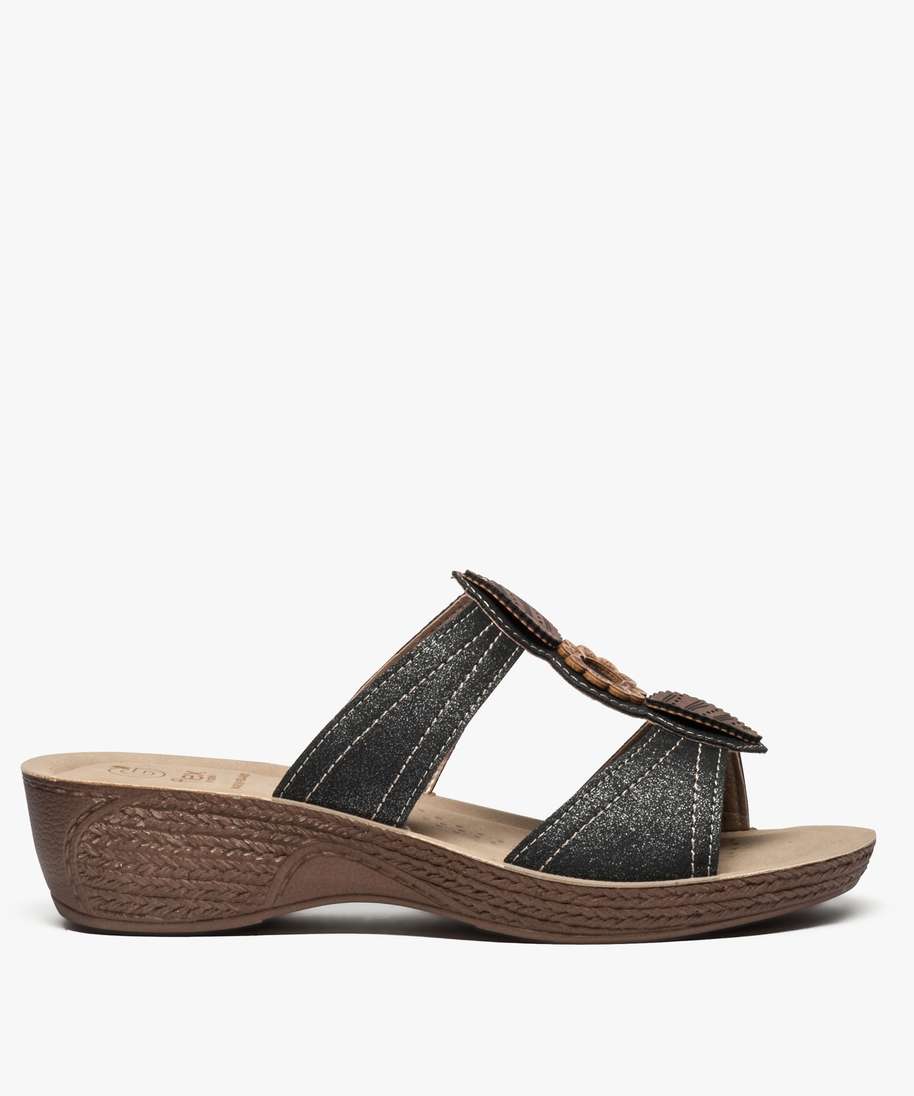 Sabot compensé noir shop
