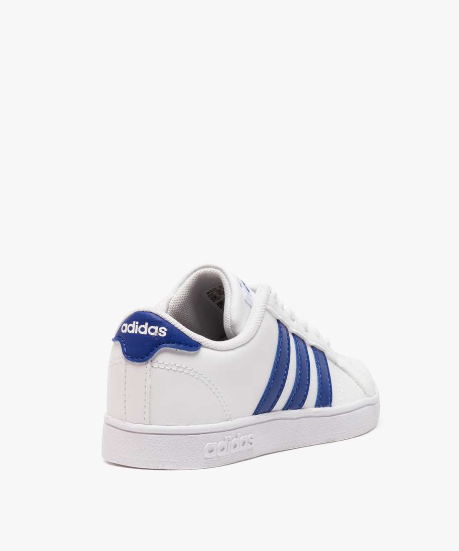 basket enfant a lacets bicolore baseline k adidas blanc garcon GEMO