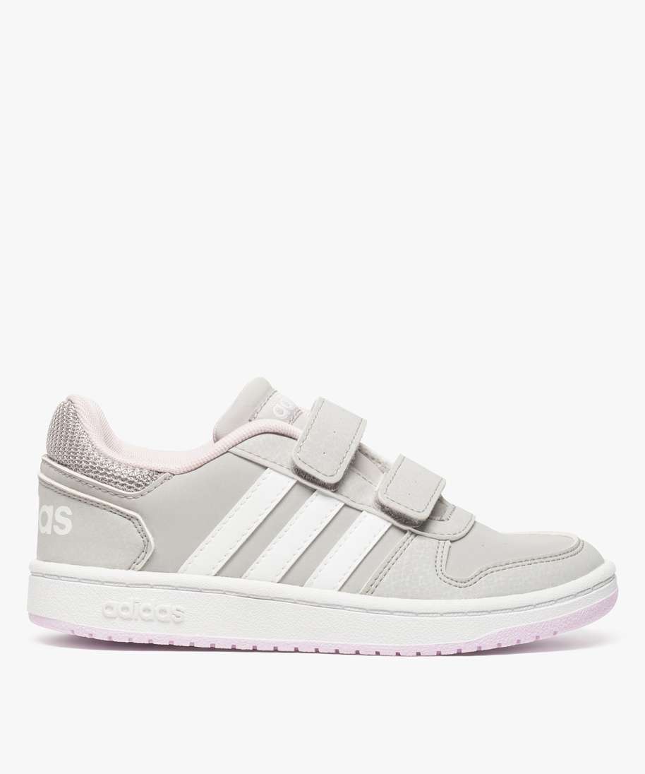 baskets fille basses a scratch adidas hoops 2.0 gris baskets fille GEMO