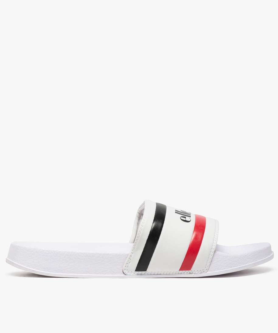 sandales homme avec bride logo molletonnee ellesse blanc homme