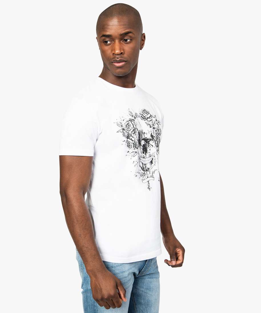 T shirt homme hotsell tete de mort