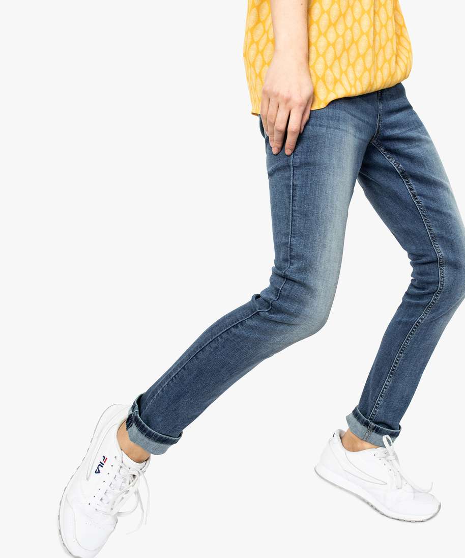 jean femme coupe slim forme push up gris pantalons jeans et