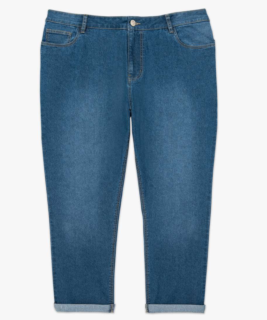 Pantalon 3/4 Côtelé Taille Haute Femme – IQYU, Denim Skinny