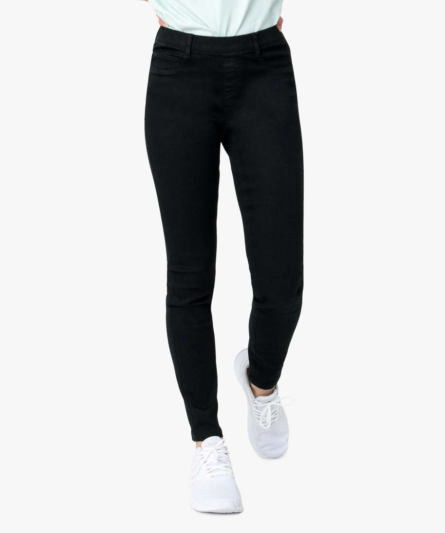 jegging femme coloris uni noir pantalons femme