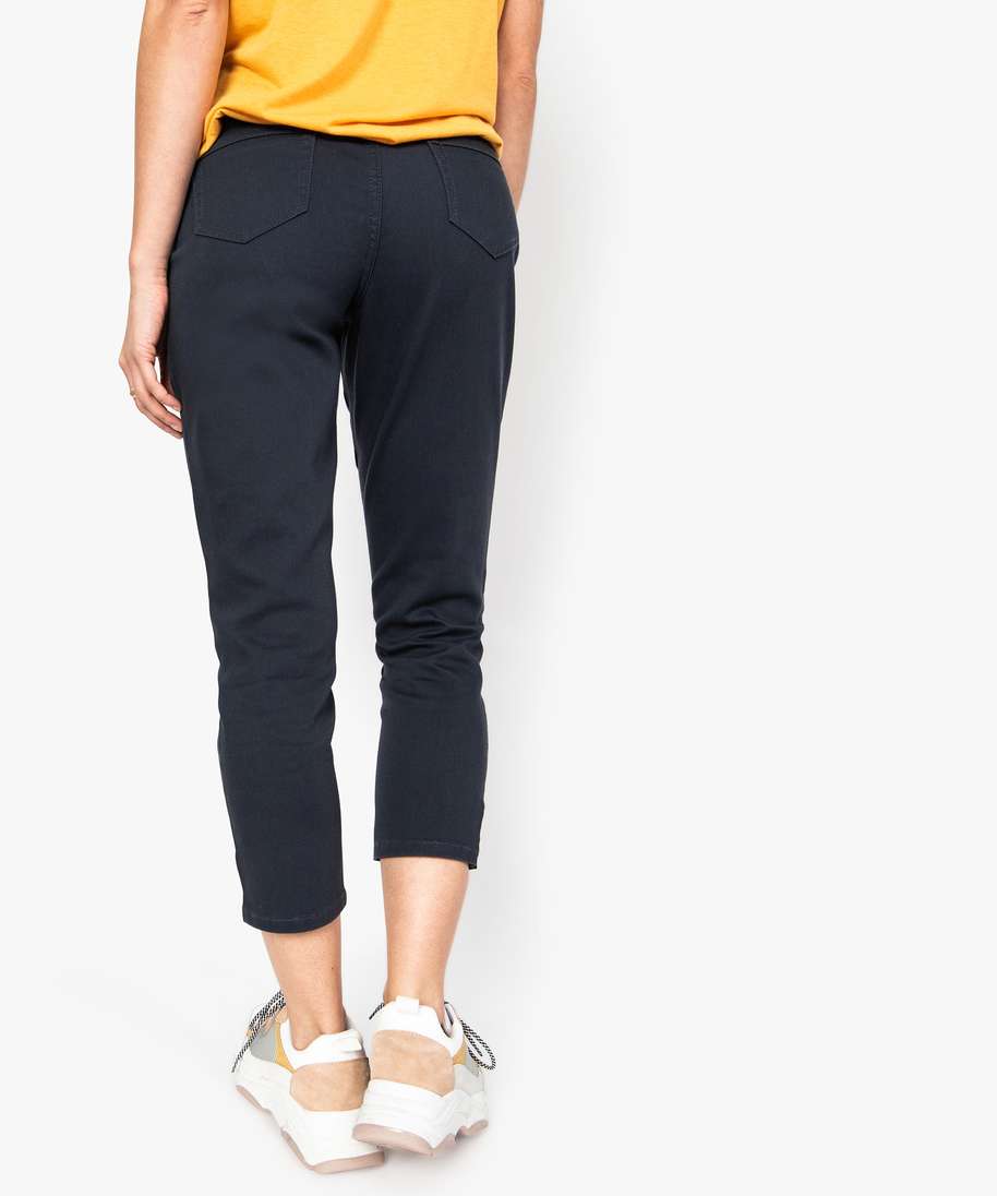 Pantalon Femme Bleu En Coton - Taille 42 (tour De Taille) - Longueur De Jambe 30 - Neuf Avec étiquettes