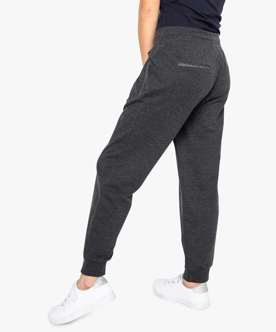 Pantalon De Jogging Femme Taille élastiquée - Sweatpants Polaire Coton, Poches, Décontracté Sport Yoga Automne Hiver