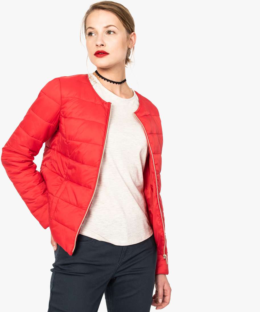 manteau doudoune rouge