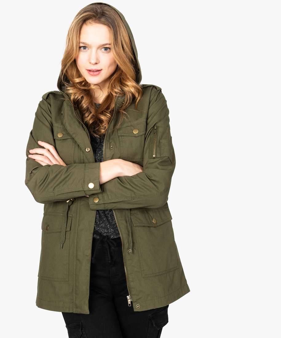 parka femme legere avec capuche