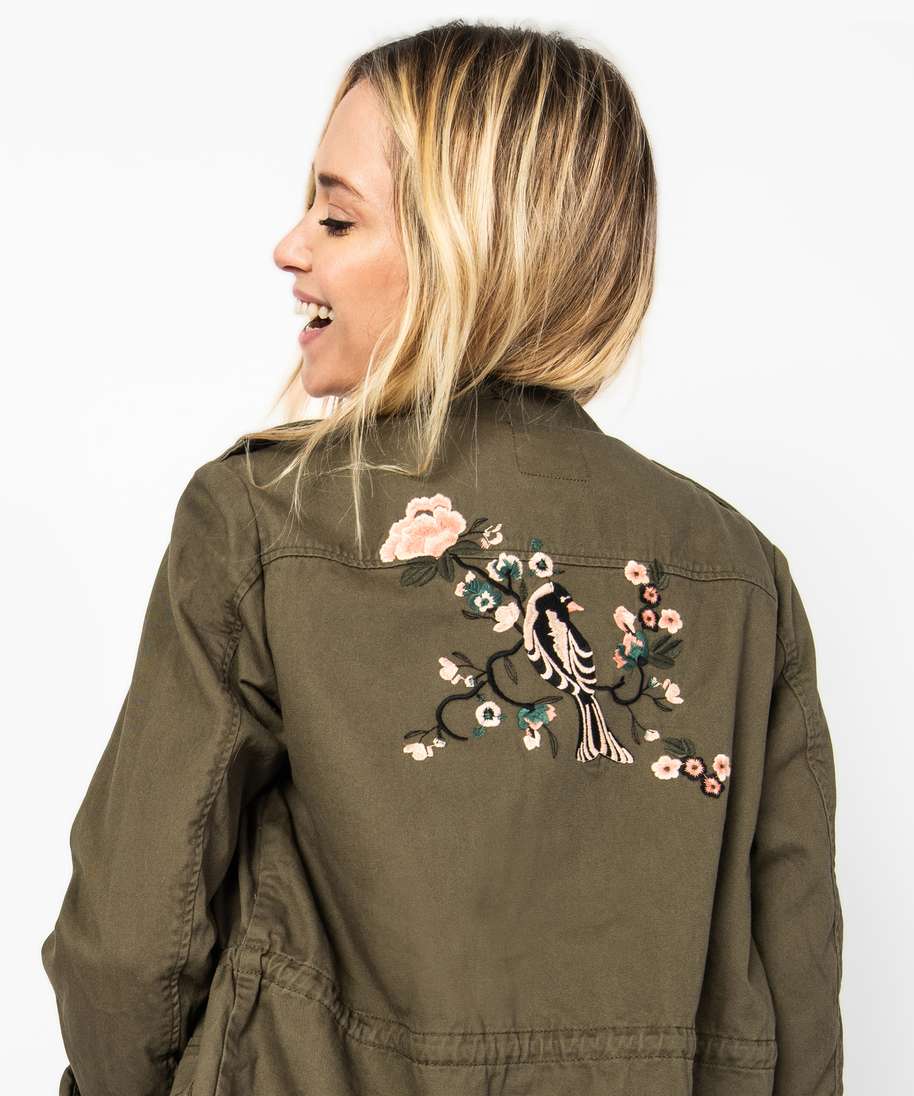 Veste Militaire Femme Brodee