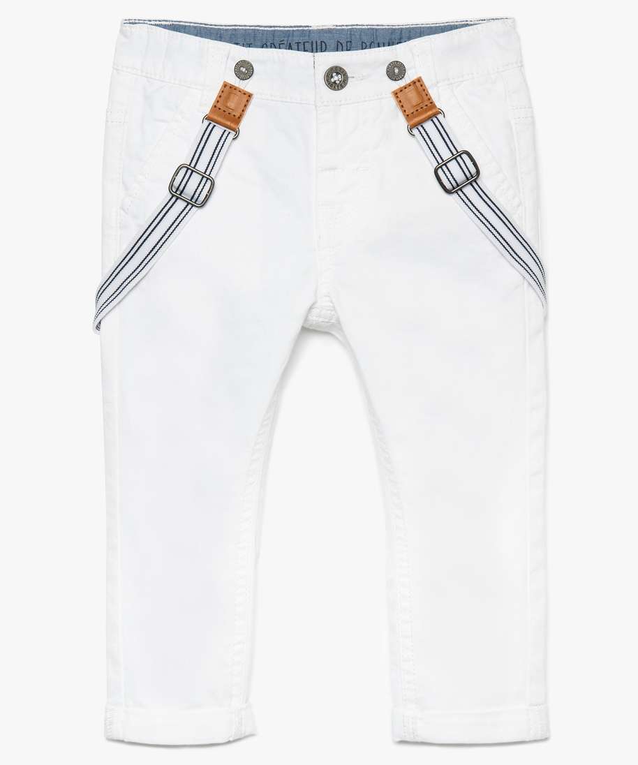 Pantalon taille ajustable à bretelles - Enfant garçon