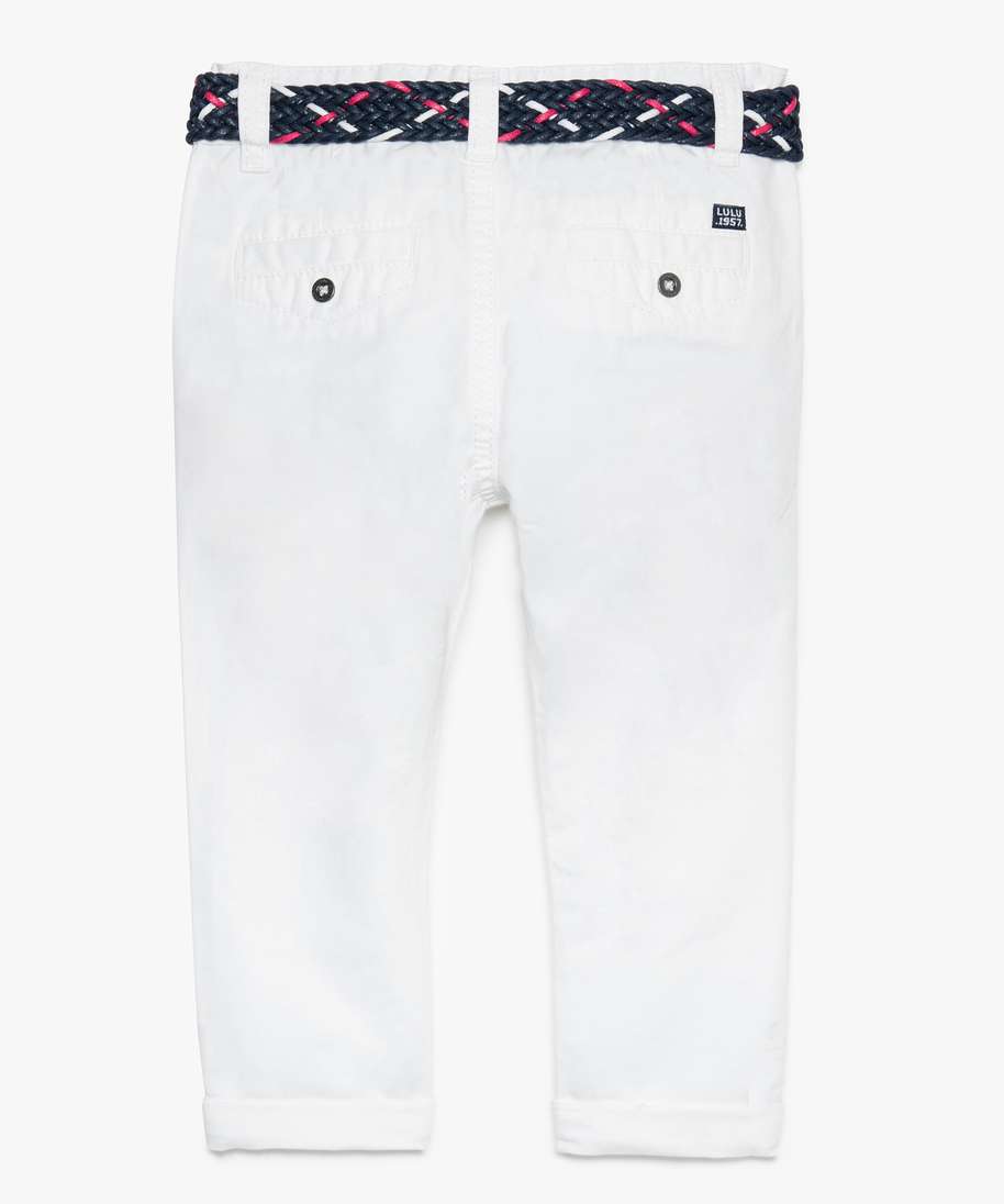 Pantalon Blanc Bebe Garcon