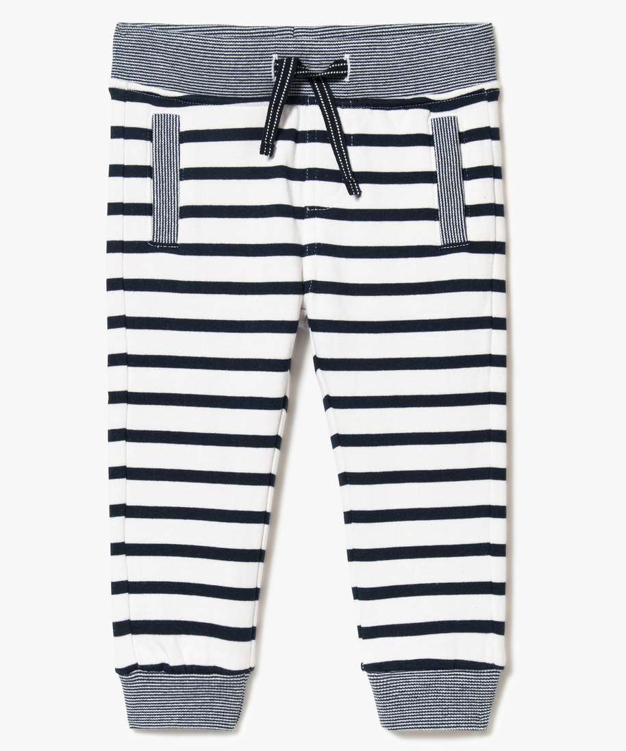 Gemo Vetements Garcon Pantalon De Jogging Bebe Garcon A Rayures Marinieres Bleu Bebe Gemo