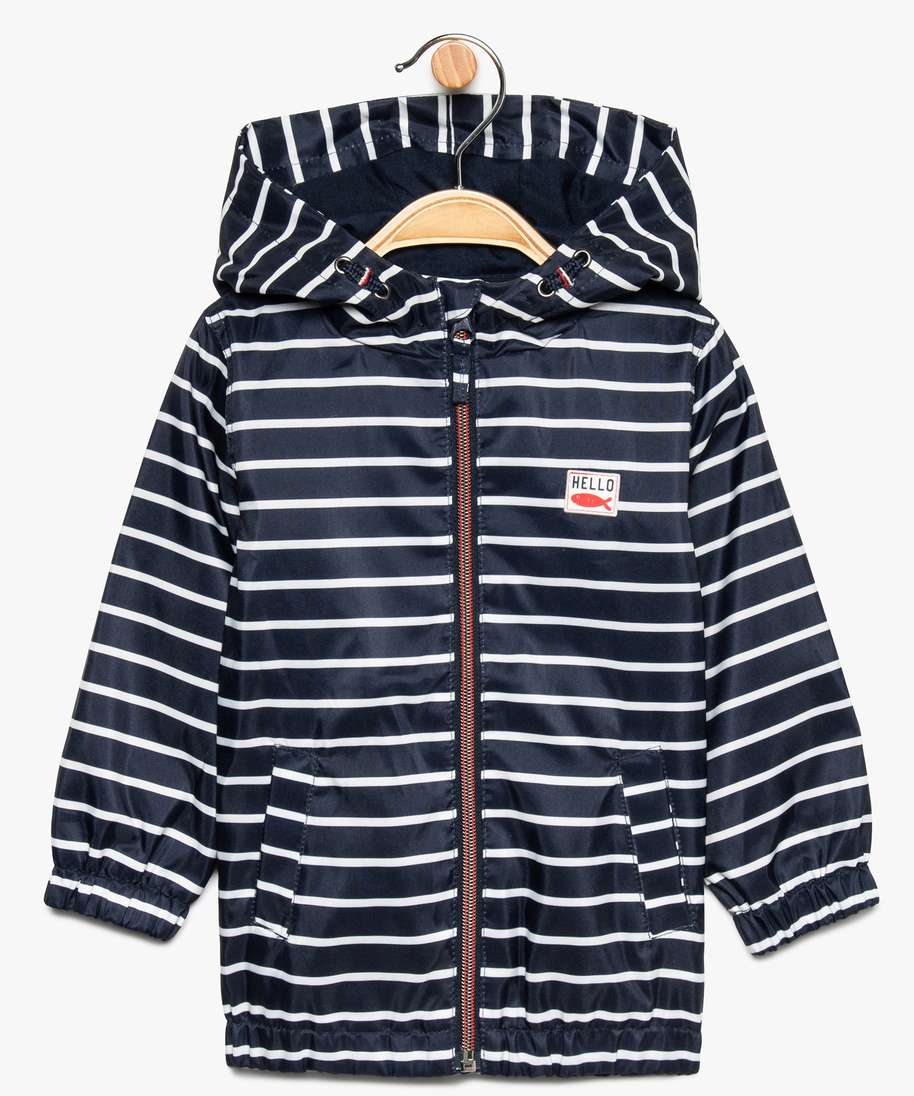 Gemo Vetements Garcon Coupe Vent Bebe Garcon A Rayures Et Capuche Bleu Bebe Gemo Gemo Vetements Garcon Coupe Vent Bebe Garcon A Rayures Et Capuche Bleu Bebe Gemo