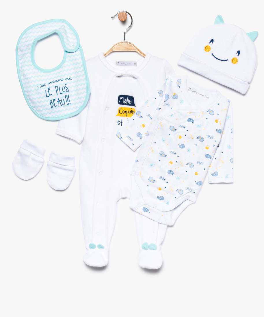 kit naissance bebe garcon (5 pieces) multicolore