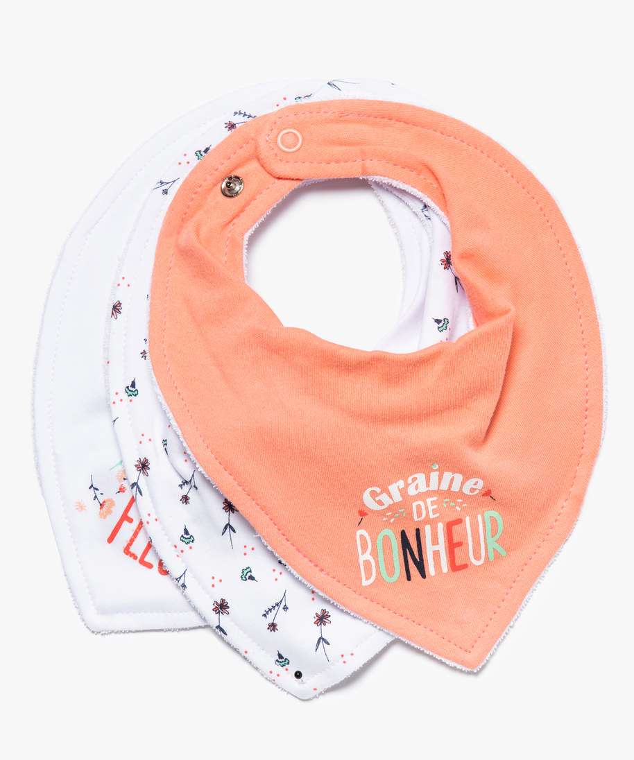 Gemo Puericulture Bavoirs Forme Bandana Pour Bebe Fille Lot De 3 Blanc Bebe Gemo Gemo Puericulture Bavoirs Forme Bandana Pour Bebe Fille Lot De 3 Blanc Bebe Gemo