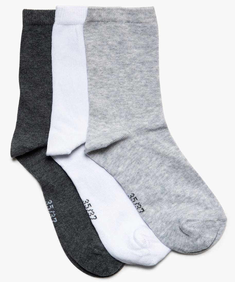 Lot De 2 Chaussettes Coton Uni Esprit - Confortables Et Elégantes